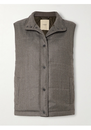 Purdey - Eccleston Checked Padded Merino Wool Gilet - Gray - x small,small,medium,large,x large
