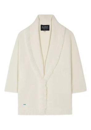 Alanui Finest fringed shawl-collar cardigan - White