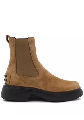 Tod's elastic-panel chelsea boots - Brown