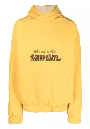 Robyn Lynch slogan embroidery oversized hoodie - Yellow