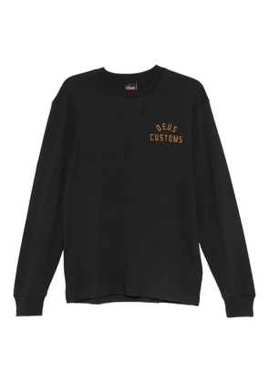 Deus Ex Machina embroidered logo T-shirt - Black