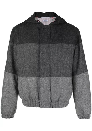 Thom Browne padded colour-block panel jacket - Black