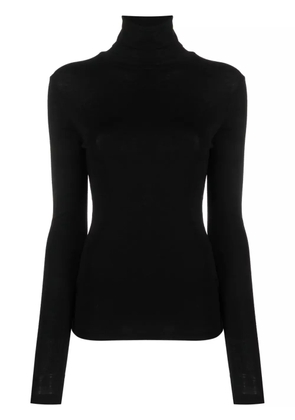 Róhe roll-neck merino-wool top - Black