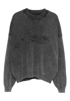 Represent logo-embroidered sweatshirt - Grey