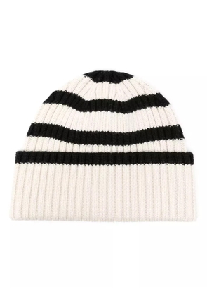 TOTEME Signature Stripe beanie - Black
