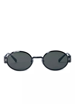 Gucci Eyewear monogram oval-frame sunglasses - Black