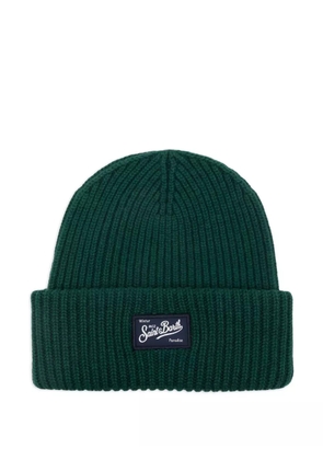 MC2 Saint Barth logo-appliqué ribbed beanie - Green