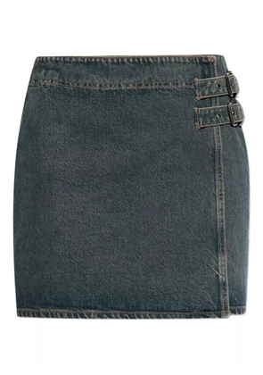 SAMSOE SAMSOE buckle mini skirt - Blue