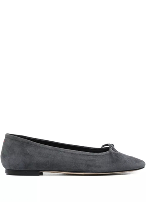 Aeyde bow-detail square-toe flats - Grey