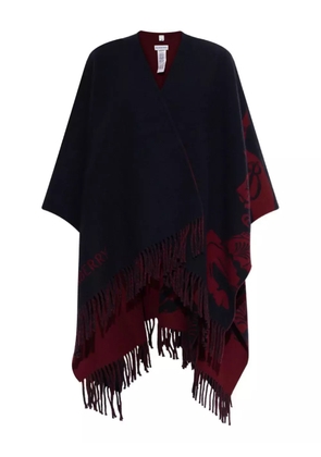 Burberry fringed cape - Blue