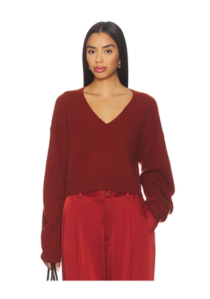 Lapointe Cashmere Sweater in Red, brown. Size M. Also in S, XS.