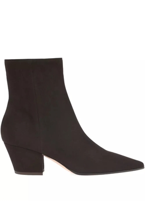 Gianvito Rossi 55mm Keinna pointed-toe block-heel boots - Brown