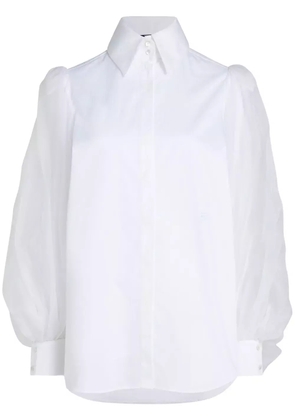 Karl Lagerfeld KL Studio Voluminous cotton-silk shirt - White
