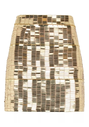 Roberto Cavalli sequin-embellished mini skirt - Gold