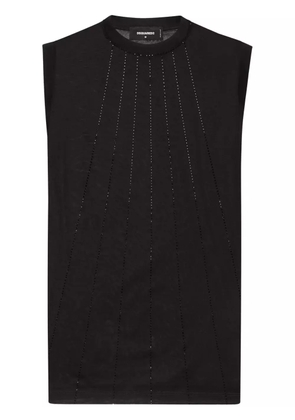DSQUARED2 rhinestone-embellished tank top - Black