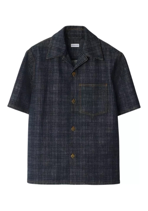Burberry checked denim shirt - Blue