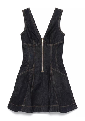 Self-Portrait denim mini dress - Blue