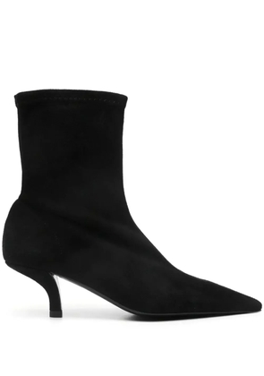 TOTEME 60mm The Suede sock boots - Black