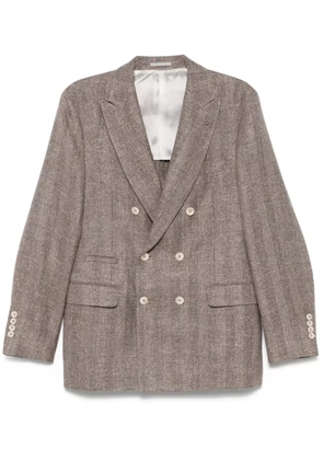 Brunello Cucinelli double-breasted blazer - Brown