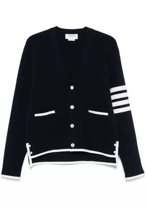 Thom Browne 4-Bar stripe virgin wool cardigan - Blue