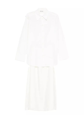 Róhe cut out-detail shirt dress - White
