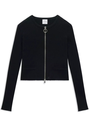 Courrèges Heritage ribbed-knit cardigan - Black