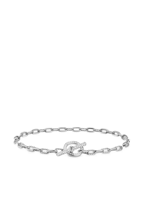 David Yurman sterling silver DY Madison chain diamond bracelet (3mm)