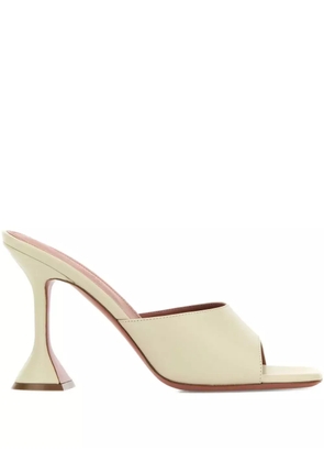 Amina Muaddi 95mm Lupita leather mules - Neutrals