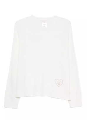 LIU JO boat-neck sweater - White
