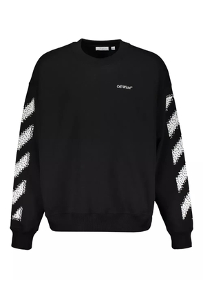Off-White diagonal-stripes crew-neck sweatshirt - Black