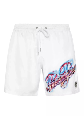 Philipp Plein Boxer swim shorts - White