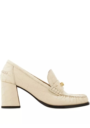 Ferragamo 70mm leather loafers - White