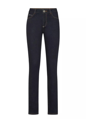 Philipp Plein logo-plaque skinny jeans - Blue