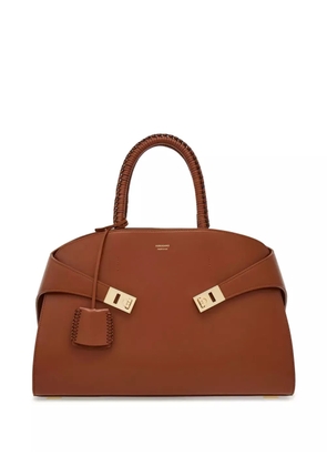 Ferragamo medium The Hug leather tote bag - Brown