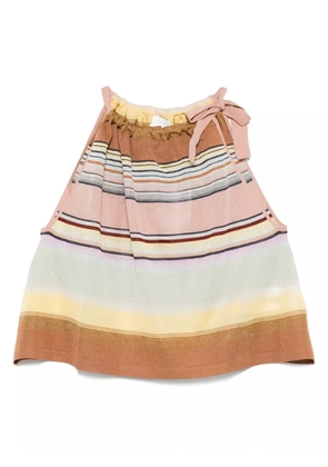 ZIMMERMANN Coco striped halterneck top - Brown