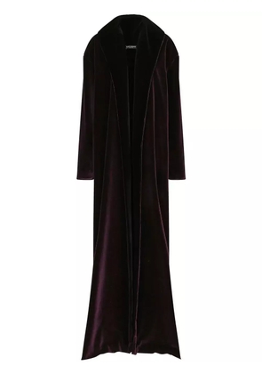 Dolce & Gabbana KIM DOLCE&GABBANA long velvet coat - Black