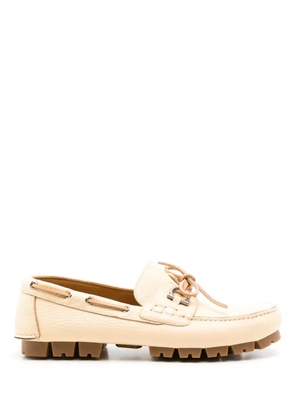 Ferragamo Injected Rock leather loafers - Neutrals