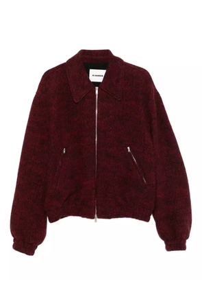 Jil Sander knitted bomber jacket - Red