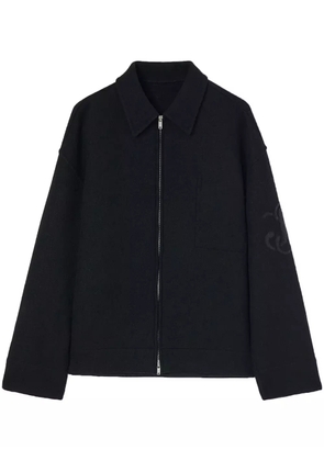 Jil Sander zipped up wool jacket - Black