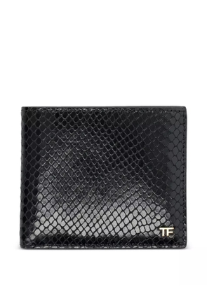 TOM FORD Phyton-print leather wallet - Black
