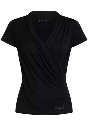 Karl Lagerfeld V-neck T-shirt - Black
