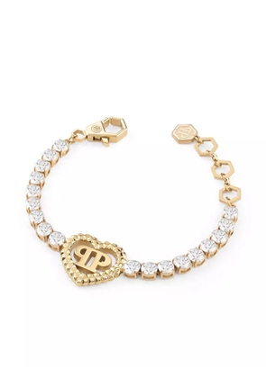 Philipp Plein rocked hearts tennis bracelet - Gold