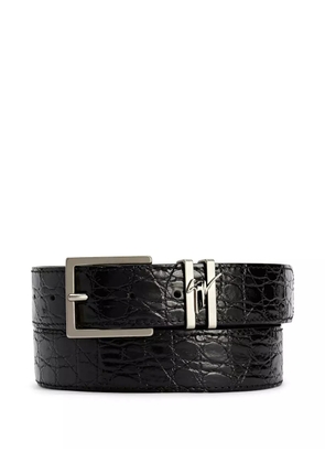 Giuseppe Zanotti Teodore crocodile-embossed belt - Black