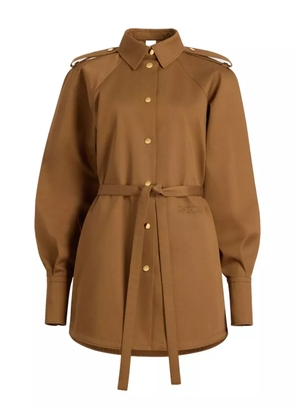 Patou belted shirt - Brown