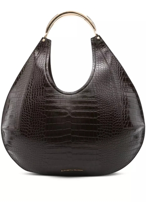 Elisabetta Franchi large Hobo jewel-handle shoulder bag - Brown