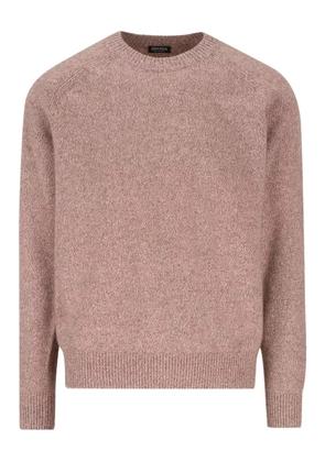 Zegna ribbed crew-neck sweater - Brown