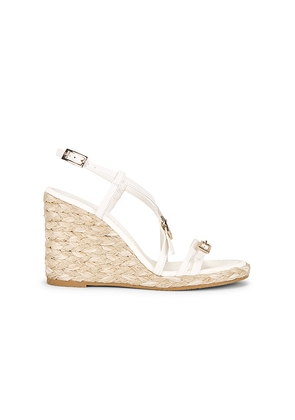 Stuart Weitzman Georgie Espadrille Wedge in Cream. Size 7.5. Also in 7.