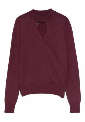 TWINSET keyhole-neck sweater - Purple