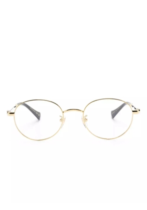 Gucci Eyewear Double-G round-frame glasses - Gold