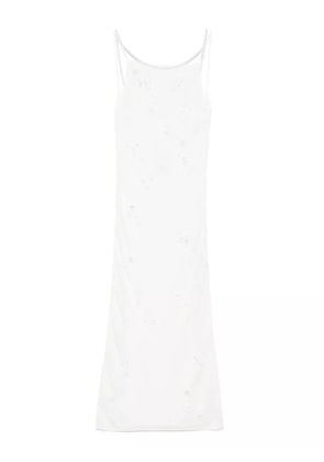 Bernadette pearl-embroidered maxi dress - F77 - IVORY WITH PEARL EMBROIDERY & NECKLACE